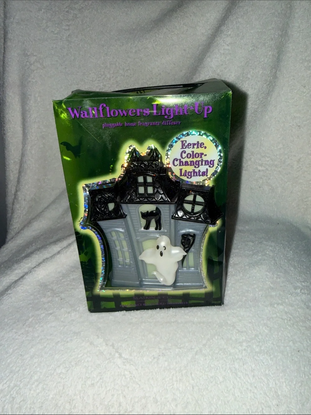 Wallflowers Light Up Haunted House Plug-In Night Light - Gray & Black